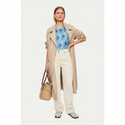 Jigsaw Blue Tie Dye Crinkle Silk Mix Top -Jigsaw store unnamed file 1016