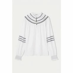 Jigsaw Cotton Embroidery White Blouse -Jigsaw store unnamed file 1024