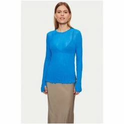 Jigsaw Viscose Crinkled Top Blue -Jigsaw store unnamed file 1031