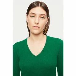 Jigsaw Green Cloud Cashmere V-Neck Jumper 4 Jigsaw Green Cloud Cashmere V-Neck Jumper -Jigsaw store unnamed file 106