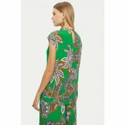 Jigsaw Green Block Floral Cowl Neck Top -Jigsaw store unnamed file 1062