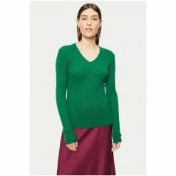 Jigsaw Green Cloud Cashmere V-Neck Jumper 5 Jigsaw Green Cloud Cashmere V-Neck Jumper -Jigsaw store unnamed file 107