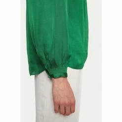 Jigsaw Green Recycled Satin Drape Top 5 Jigsaw Green Recycled Satin Drape Top -Jigsaw store unnamed file 1079