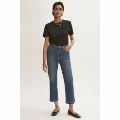 Jigsaw Lea Straight Leg Crop Blue Jeans