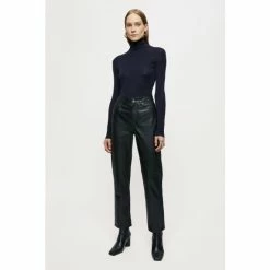 Jigsaw Black Leather Lea Jeans -Jigsaw store unnamed file 1164