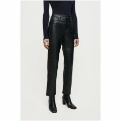 Jigsaw Black Leather Lea Jeans -Jigsaw store unnamed file 1167