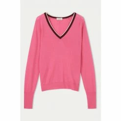 Jigsaw Pink Merino V-Neck Jumper 5 Jigsaw Pink Merino V-Neck Jumper -Jigsaw store unnamed file 119