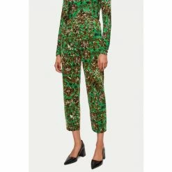 Jigsaw Green Baroque Arms Printed Cord Jeans