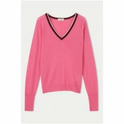 Jigsaw Pink Merino V-Neck Jumper 6 Jigsaw Pink Merino V-Neck Jumper -Jigsaw store unnamed file 120