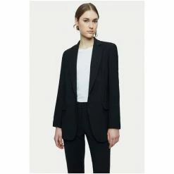 Jigsaw Black Fluid Twill Knox Blazer