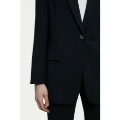 Jigsaw Black Fluid Twill Knox Blazer -Jigsaw store unnamed file 1266