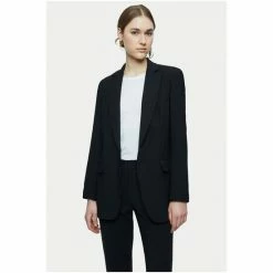 Jigsaw Black Fluid Twill Knox Blazer -Jigsaw store unnamed file 1267