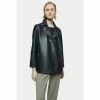 Jigsaw Black Sanford Long Leather Biker Jacket