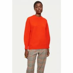 Jigsaw Orange Merino Cashmere Crew Jumper