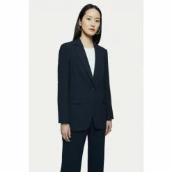 Jigsaw Blue Crosshatch Jacket