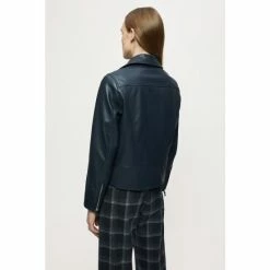 Jigsaw Blue Quinn Leather Biker Jacket -Jigsaw store unnamed file 1313