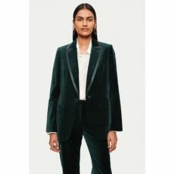Jigsaw Green Ashby Velvet Blazer