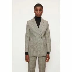 Jigsaw Grey British Check Ryedale Jacket