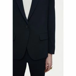 Jigsaw Blue Crosshatch Brook Blazer -Jigsaw store unnamed file 1343