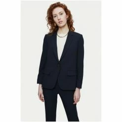 Jigsaw Blue Crosshatch Brook Blazer -Jigsaw store unnamed file 1344