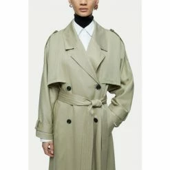 Jigsaw Cream Camarin Trench Coat -Jigsaw store unnamed file 1355