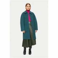Jigsaw Blue Double Faced Collar Coat -Jigsaw store unnamed file 1370