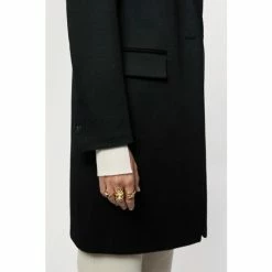 Jigsaw Black Relaxed City Coat -Jigsaw store unnamed file 1383