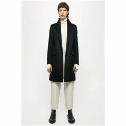 Jigsaw Black Relaxed City Coat -Jigsaw store unnamed file 1384