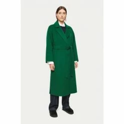 Jigsaw Green Long Double Faced Coat