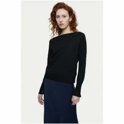 Jigsaw Merino Crew Neck Black Jumper -Jigsaw store unnamed file 142