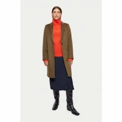 Jigsaw Brown Relaxed Wool City Coat
