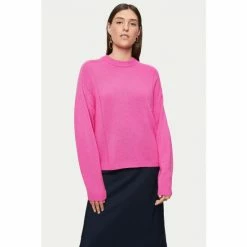 Jigsaw Pink Cashmere Ladder Stitch Jumper