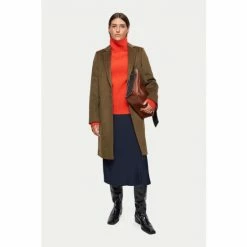 Jigsaw Brown Relaxed Wool City Coat -Jigsaw store unnamed file 1431