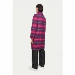 Jigsaw Pink Brushed Wool Check Coat -Jigsaw store unnamed file 1437