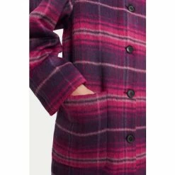 Jigsaw Pink Brushed Wool Check Coat -Jigsaw store unnamed file 1438