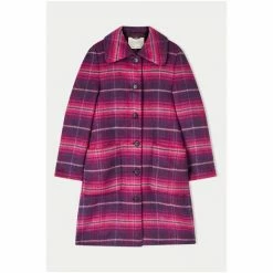 Jigsaw Pink Brushed Wool Check Coat -Jigsaw store unnamed file 1440