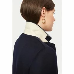 Jigsaw Blue Relaxed Wool City Coat -Jigsaw store unnamed file 1445