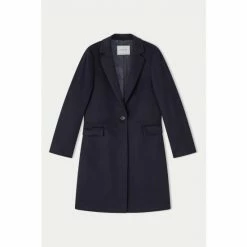Jigsaw Blue Relaxed Wool City Coat -Jigsaw store unnamed file 1446