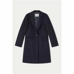 Jigsaw Blue Relaxed Wool City Coat -Jigsaw store unnamed file 1447