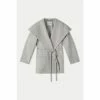 Jigsaw Short Grey Double Face Wrap Coat