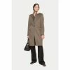 Jigsaw Brown Relaxed Wool City Coat