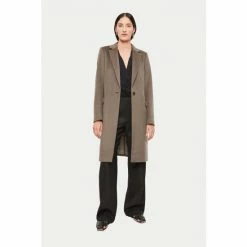 Jigsaw Brown Relaxed Wool City Coat -Jigsaw store unnamed file 1452