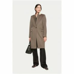 Jigsaw Brown Relaxed Wool City Coat -Jigsaw store unnamed file 1454