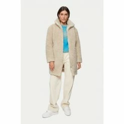 Jigsaw Cream Teddy Edge To Edge Coat