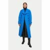 Jigsaw Blue Slade Wool Df Trench Coat
