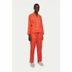 Jigsaw Orange Ikat Cotton Modal Pyjamas