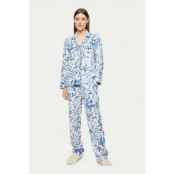 Jigsaw Botanist White Floral Linen Pyjamas