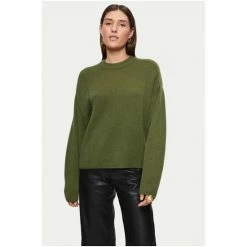 Jigsaw Green Cashmere Ladder Stitch Jumper -Jigsaw store unnamed file 153