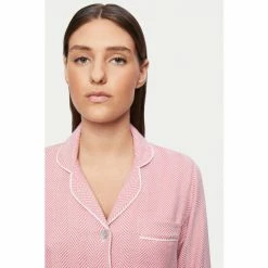Jigsaw Pink Herringbone Pyjama Set -Jigsaw store unnamed file 1532