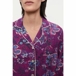 Jigsaw Purple Rococo Floral Modal Pyjama Set -Jigsaw store unnamed file 1554
